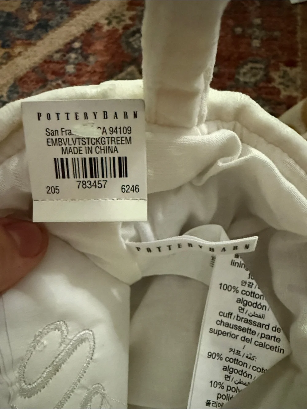 Pottery Barn Veton Stocking